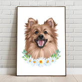 Digital Vector Art Custom Personalized Pet Dog Cat Animal Portrait - Adventures of Rubi